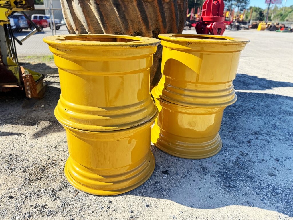 Used 24.5x32 outer dual rims for forestry skidders and equipment. Heavy-duty steel, field-tested durability, and immediate shipping.